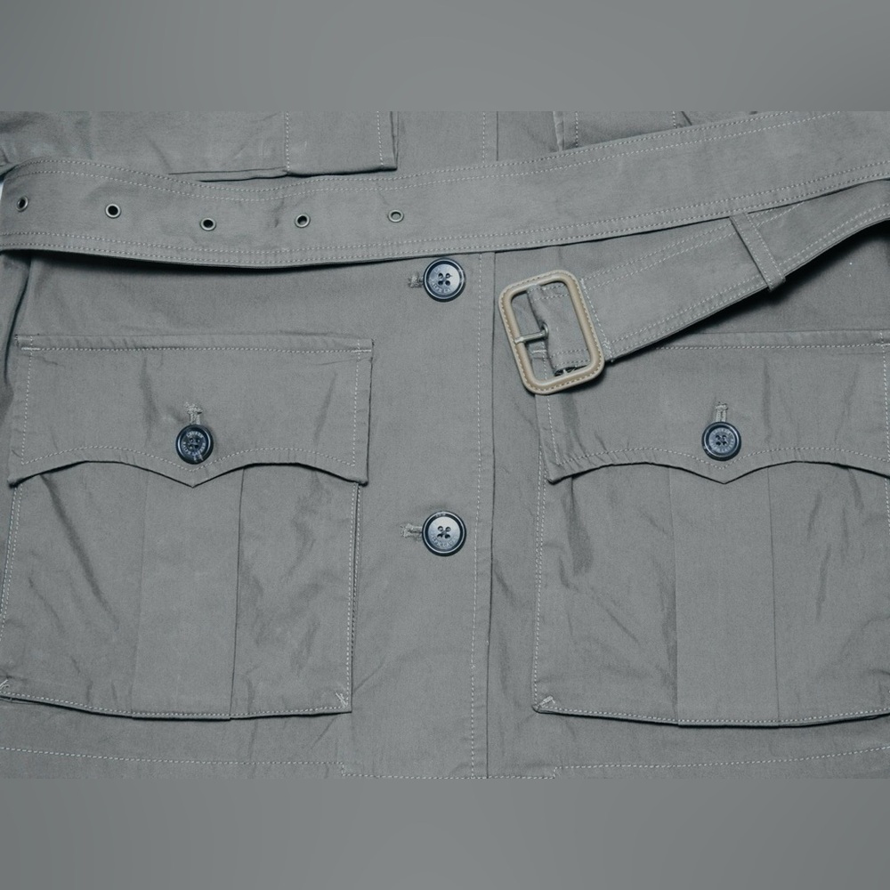Lauren Ralph Lauren Belted Cotton Twill Field Jacket Size 10 - Picture 9 of 15
